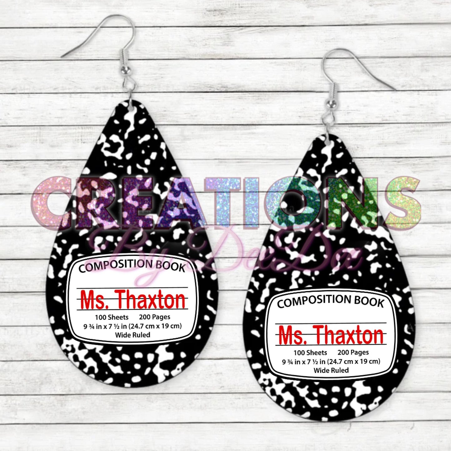 Composition Book Earrings