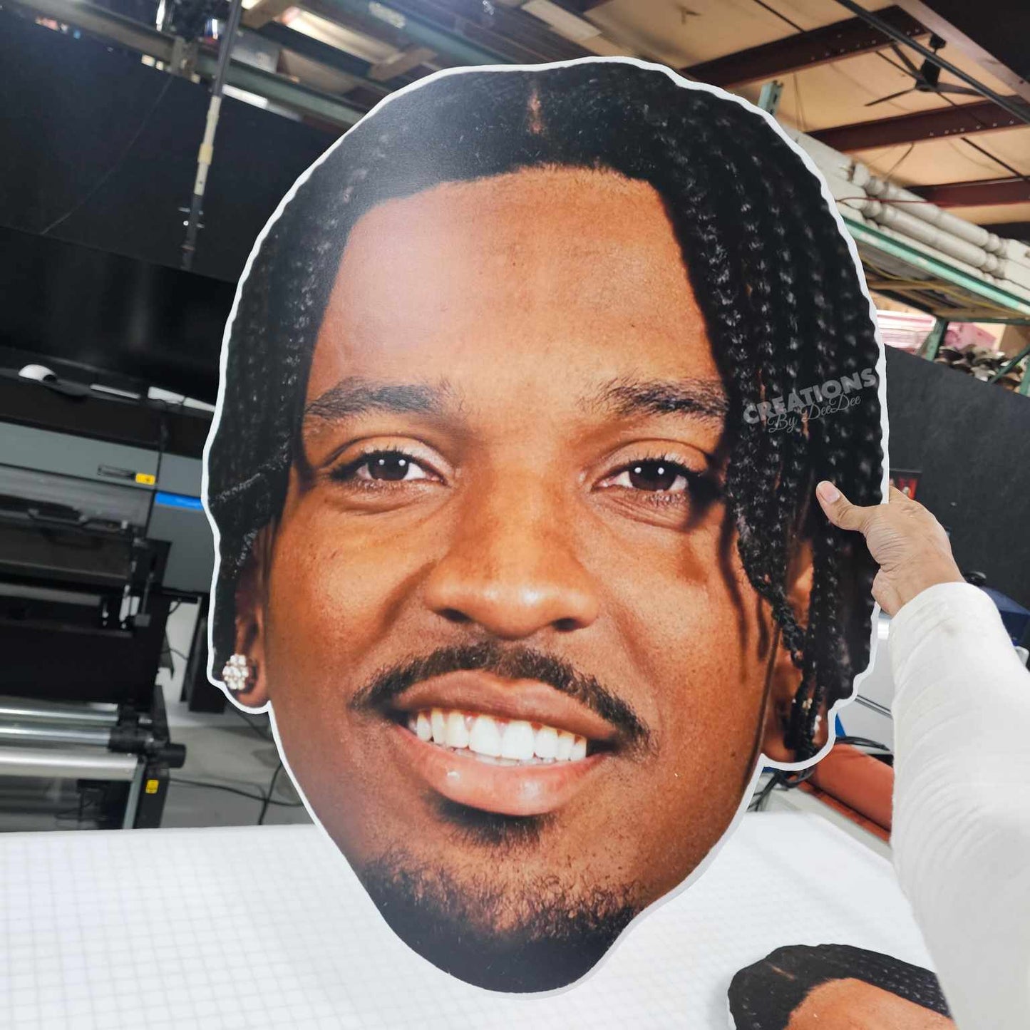 Custom oversized face cutout for parties