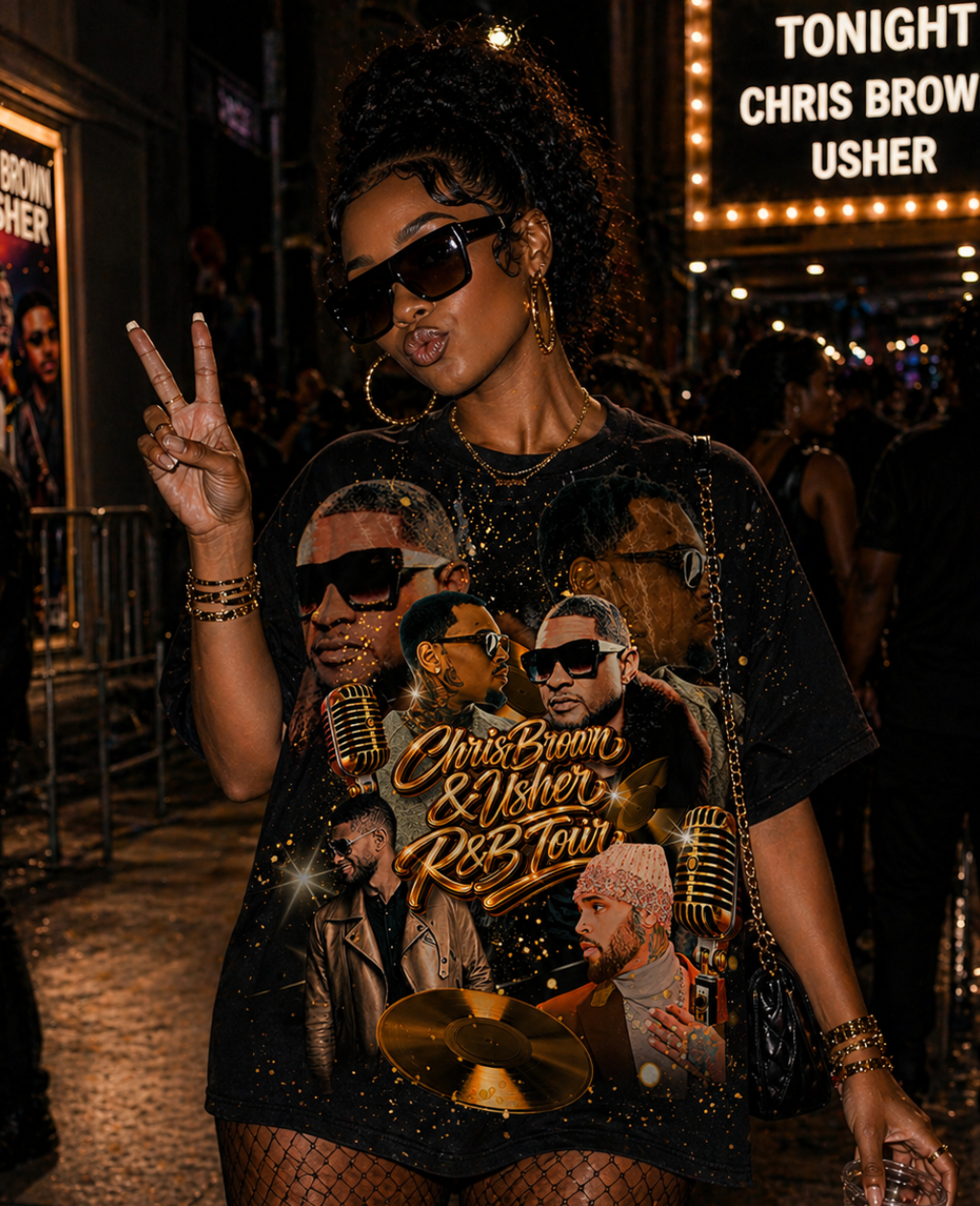 Chris Brown Usher R&B (All Over Print) Sublimation Unisex Graphic Shirt