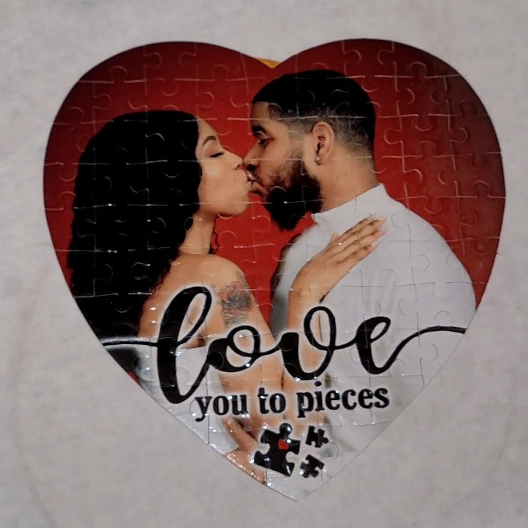 Personalized “Love You to Pieces” Photo Puzzle – Custom Valentine’s Day Gift for Couples