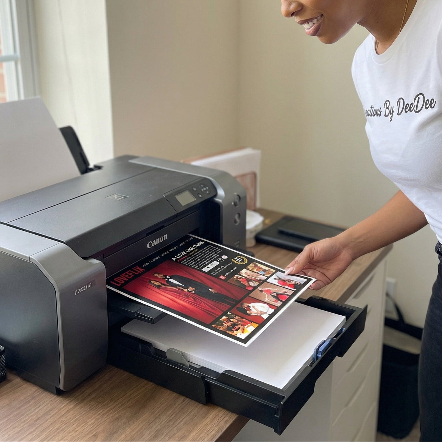 LoveFlix Netflix Inspired Custom Couple Photo Poster Print | Romantic Movie Style Wall Art