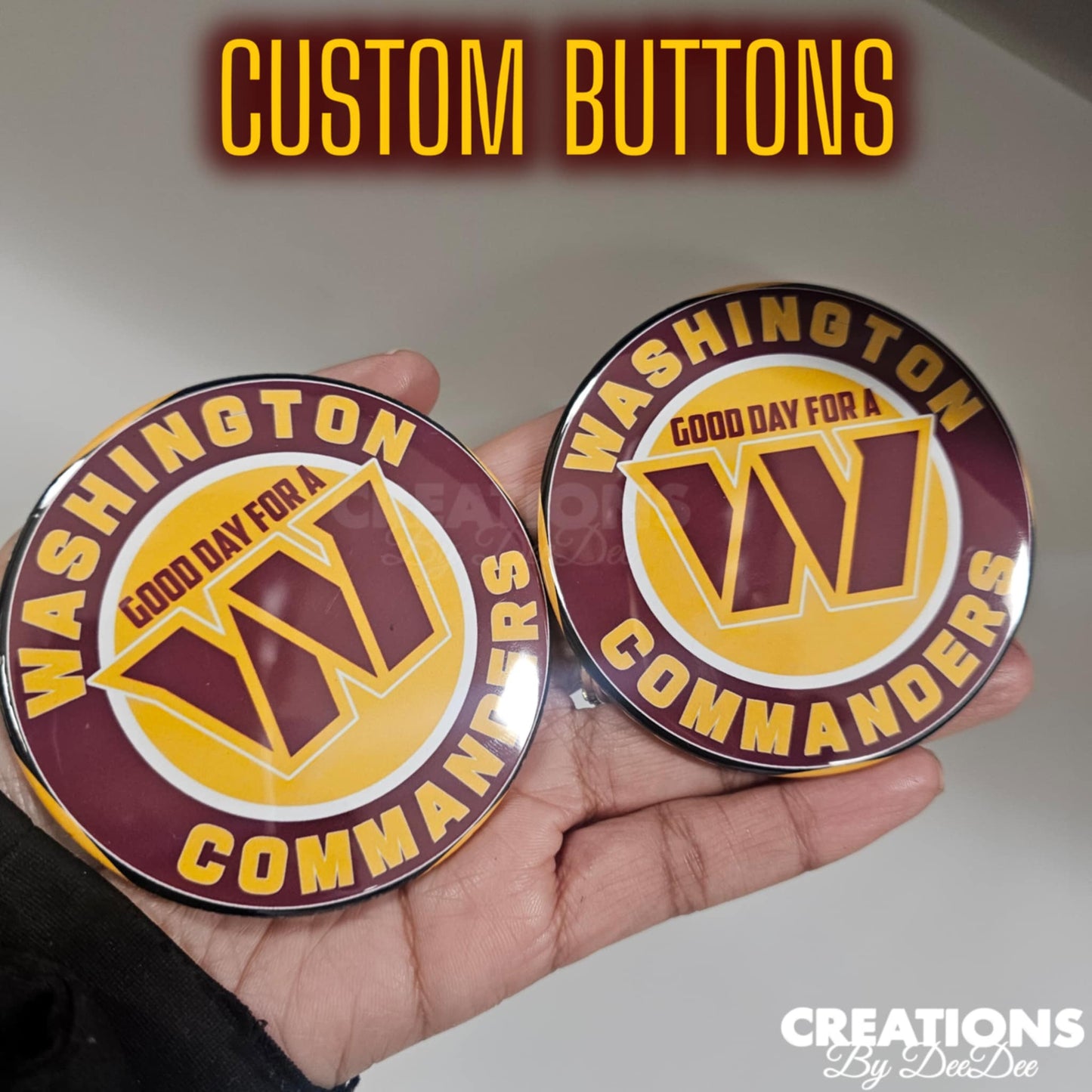 Good Day for a Win - Washington Commanders Button