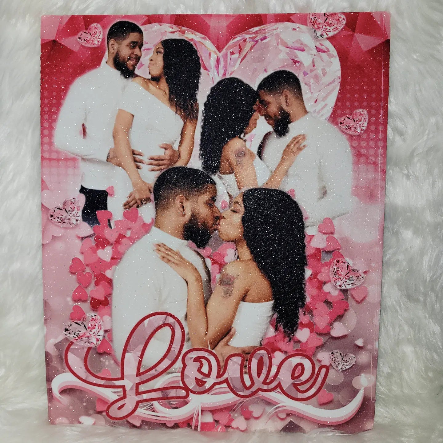 Custom Glitter Love Canvas