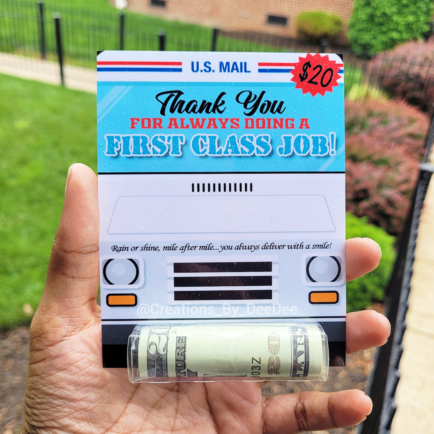 Thank You For Always Doing A First Class Job/Postal Worker - Money Holder Card