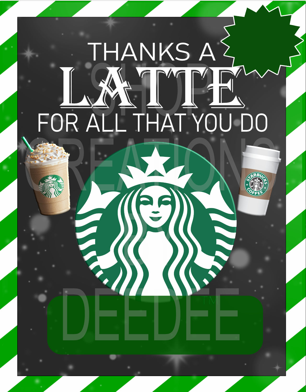 Thanks a Latte - Money Holder Card template - JPG – Shop Creations By DeeDee thanks-a-latte-money-holder-card-template-jpg-shop-creations-by-deedee
