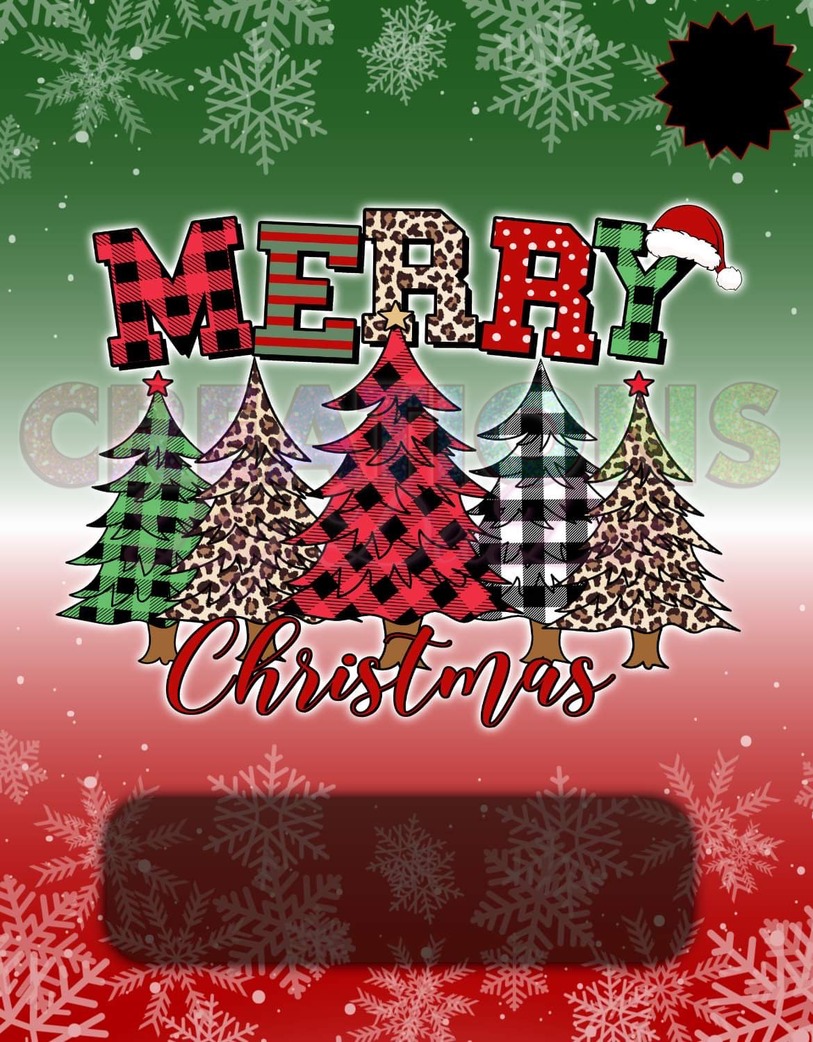 Merry Christmas-Money Holder Card template - JPG