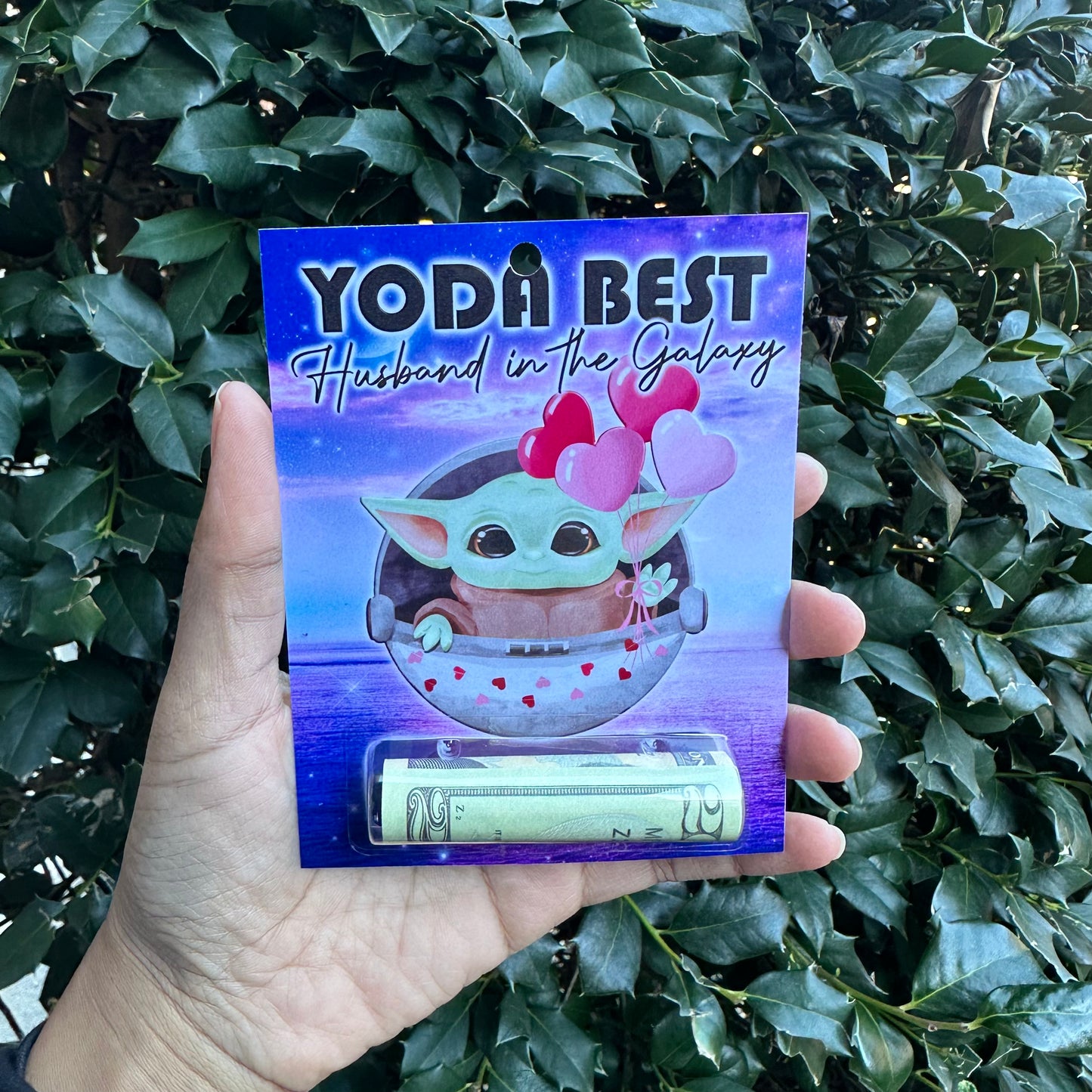 Yoda Best Husband in the Galaxy - Money holder card