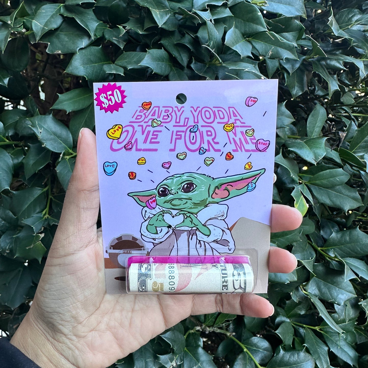 Baby Yoda One For Me - Money holder card