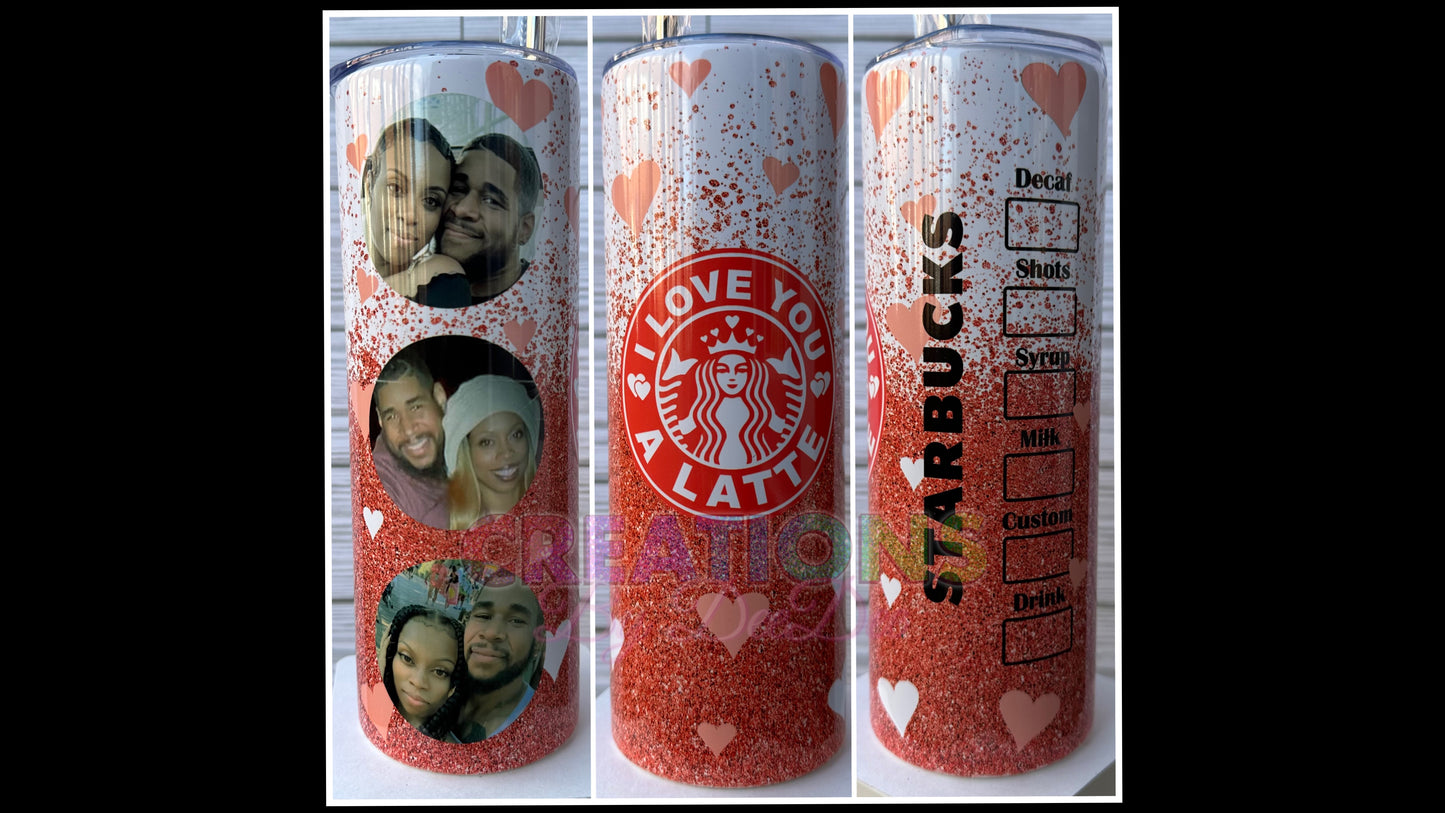 “I love you a Latte” Photo Tumbler