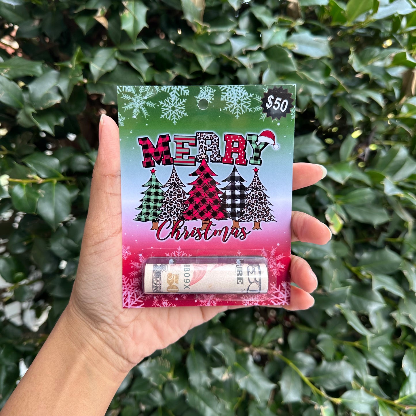 Merry Christmas - Money holder card