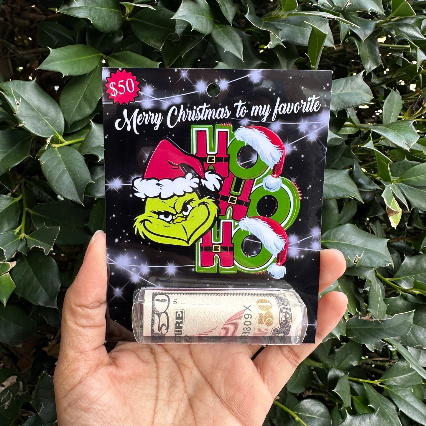 Merry Christmas to my favorite HoHoHo - Money holder card