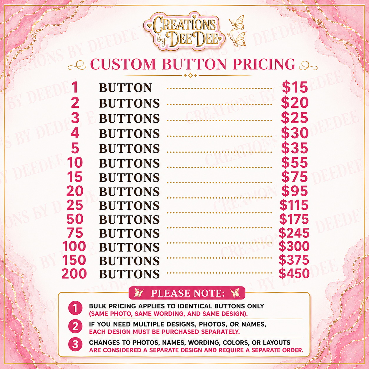 3” Custom Photo Buttons / Pins