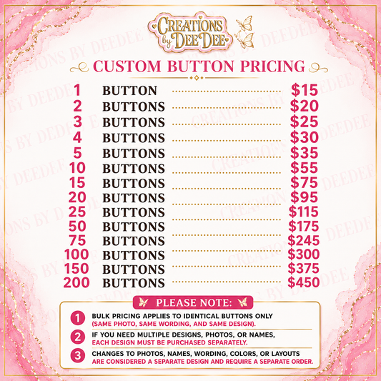 3” Custom Photo Buttons / Pins