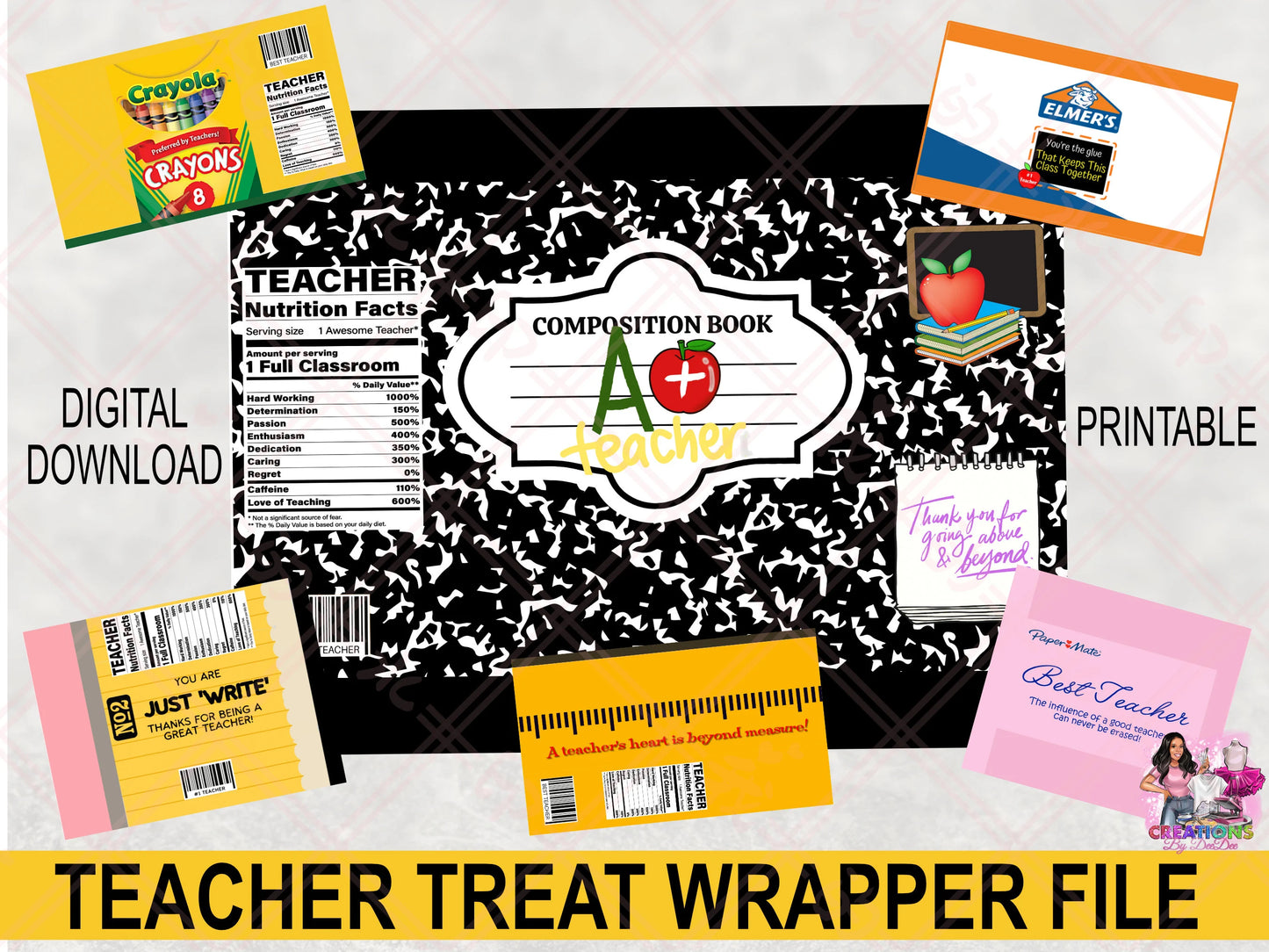 Teacher Appreciation Treats, Teacher Digital Files, Teacher Chip Bag, Teacher Appreciation Gifts, Teacher Treat Template