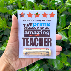 Teacher-The prime example of an amazing teacher- Money holder card