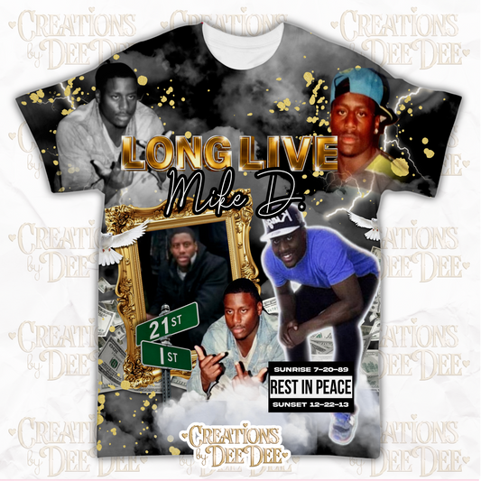 Black & Gold Street Style All Over 3D Tee