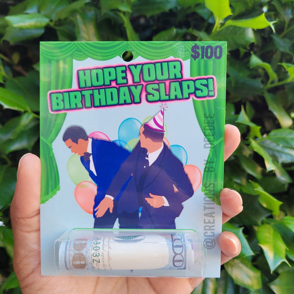 Hope Your Birthday Slaps Money Holder Card