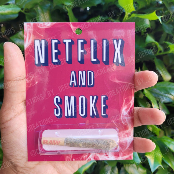 Netflix and Smoke - Money/Roll up Card template - JPG