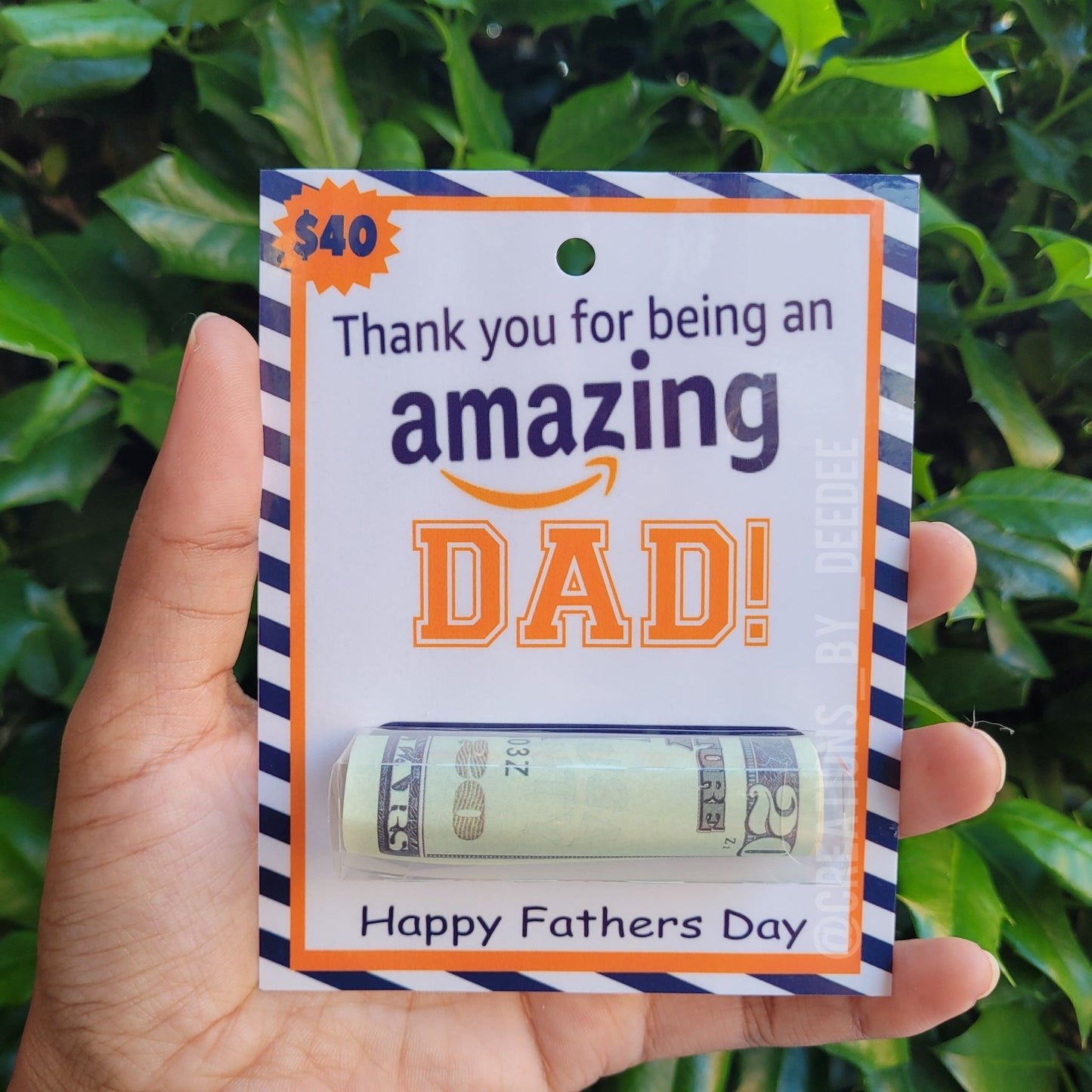 Thank for being an amazing Dad - Money holder card