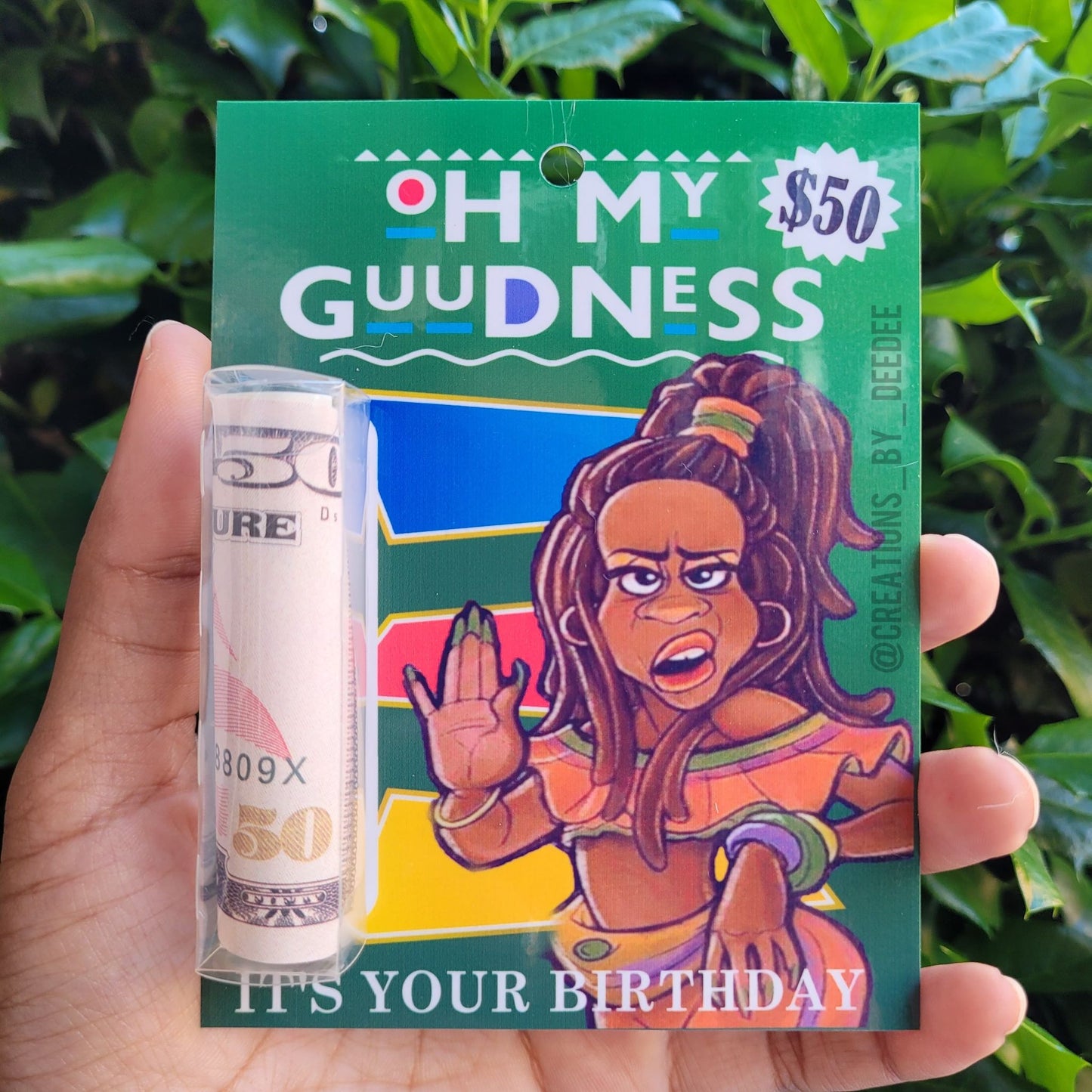 Oh my Guudness its your birthday- Money holder card