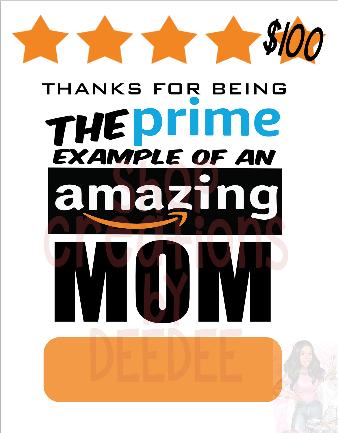 Prime Example of an Amazing Mom - Money Holder Card