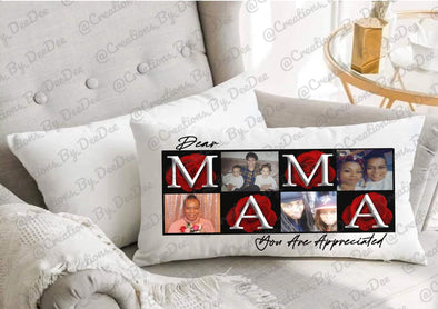 "Dear Mama" Rectangular Pillow Digital Template