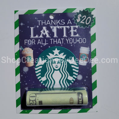 Thanks a Latte - Money holder card