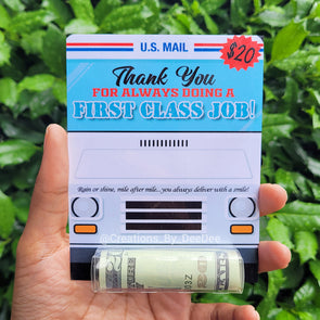 Thank You For Always Doing A First Class Job/Postal Worker - Money Holder Card