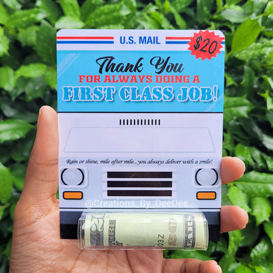 Thank You For Always Doing A First Class Job/Postal Worker - Money Holder Card