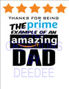 The Prime Example of an Amazing Dad - Money Holder Card template - JPG