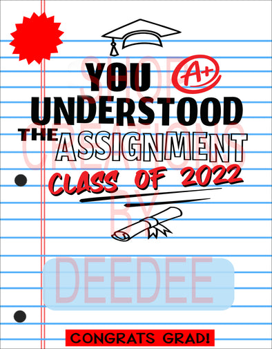 You understood the assignment - Money Holder Card template - JPG