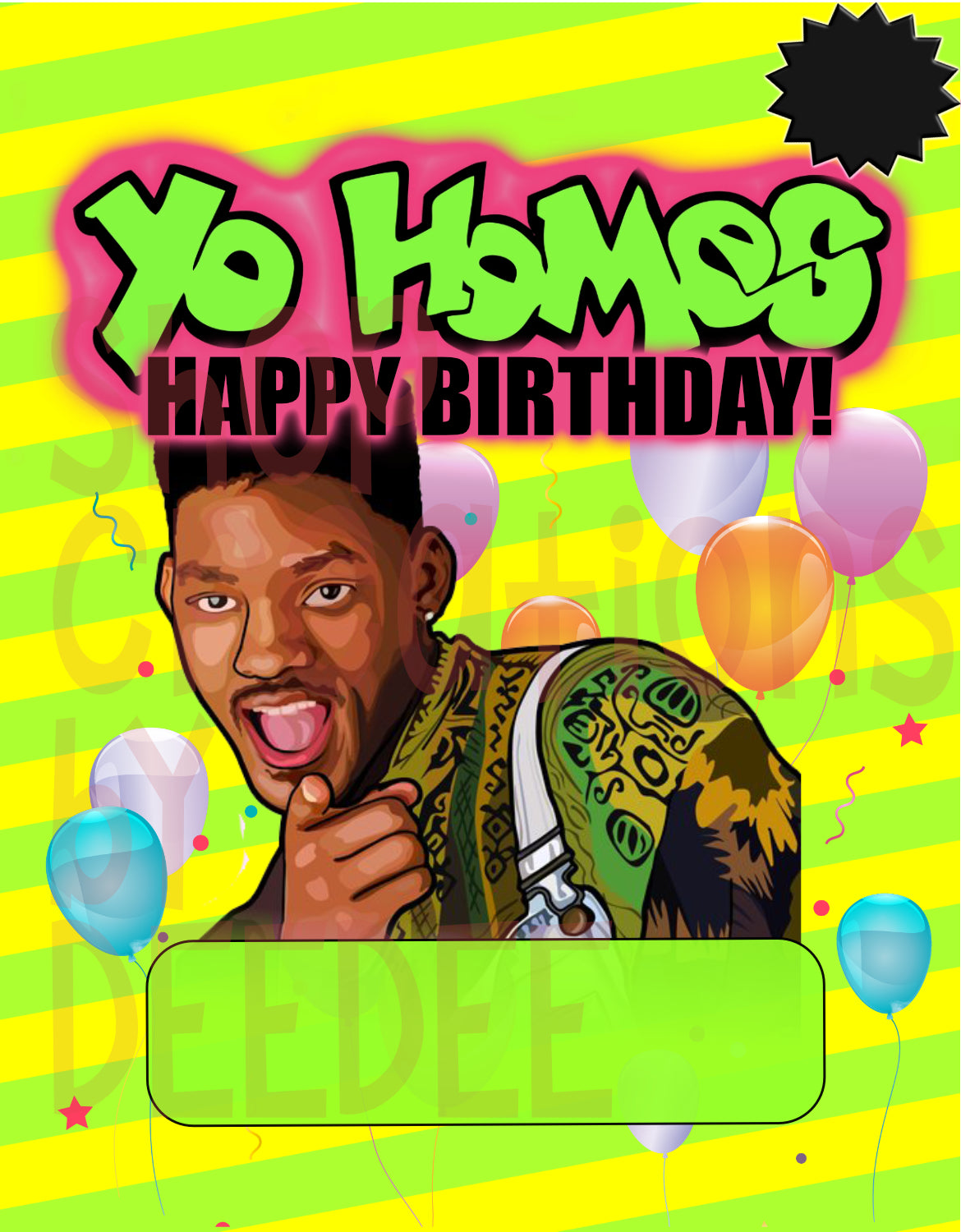 Yo homes happy birthday-money holder card template