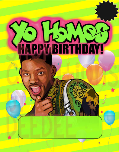 Yo homes Happy Birthday - Money Holder Card template - JPG