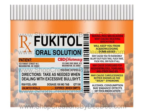 Fukitol Tumbler Template with side effects