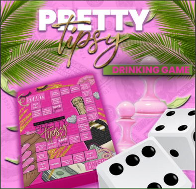 Pretty Tipsy Drinking Game Board - Girls Night