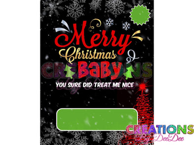 Merry Christmas Baby-Money Holder Card template - JPG