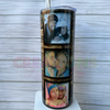 WoodGrain Couple Photo Collage Tumbler