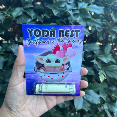 Yoda Best Girlfriend in the Galaxy - Money holder card