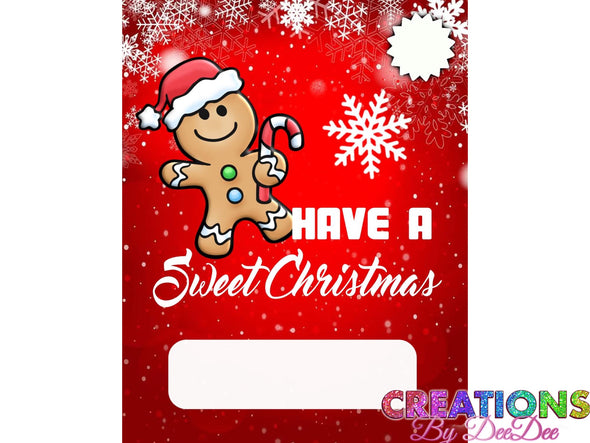 Have a sweet Christmas-Money Holder Card template - JPG