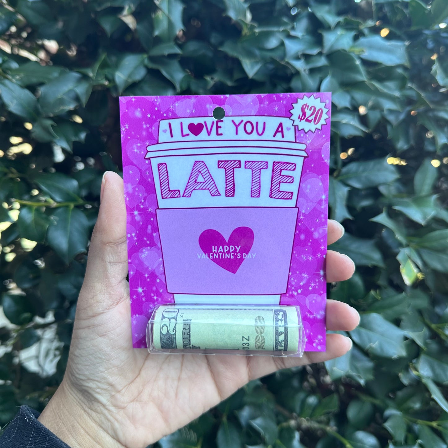 I love you a latte - Money holder card