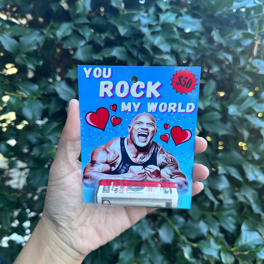 You Rock My World - Money holder card