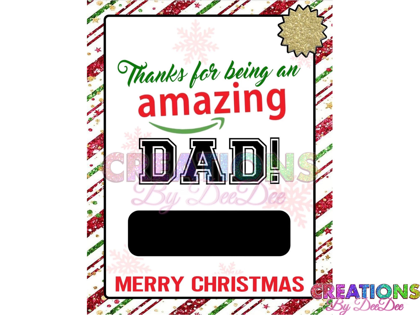 Thanks for being and amazing MOM/DAD-Money Holder Card template - JPG