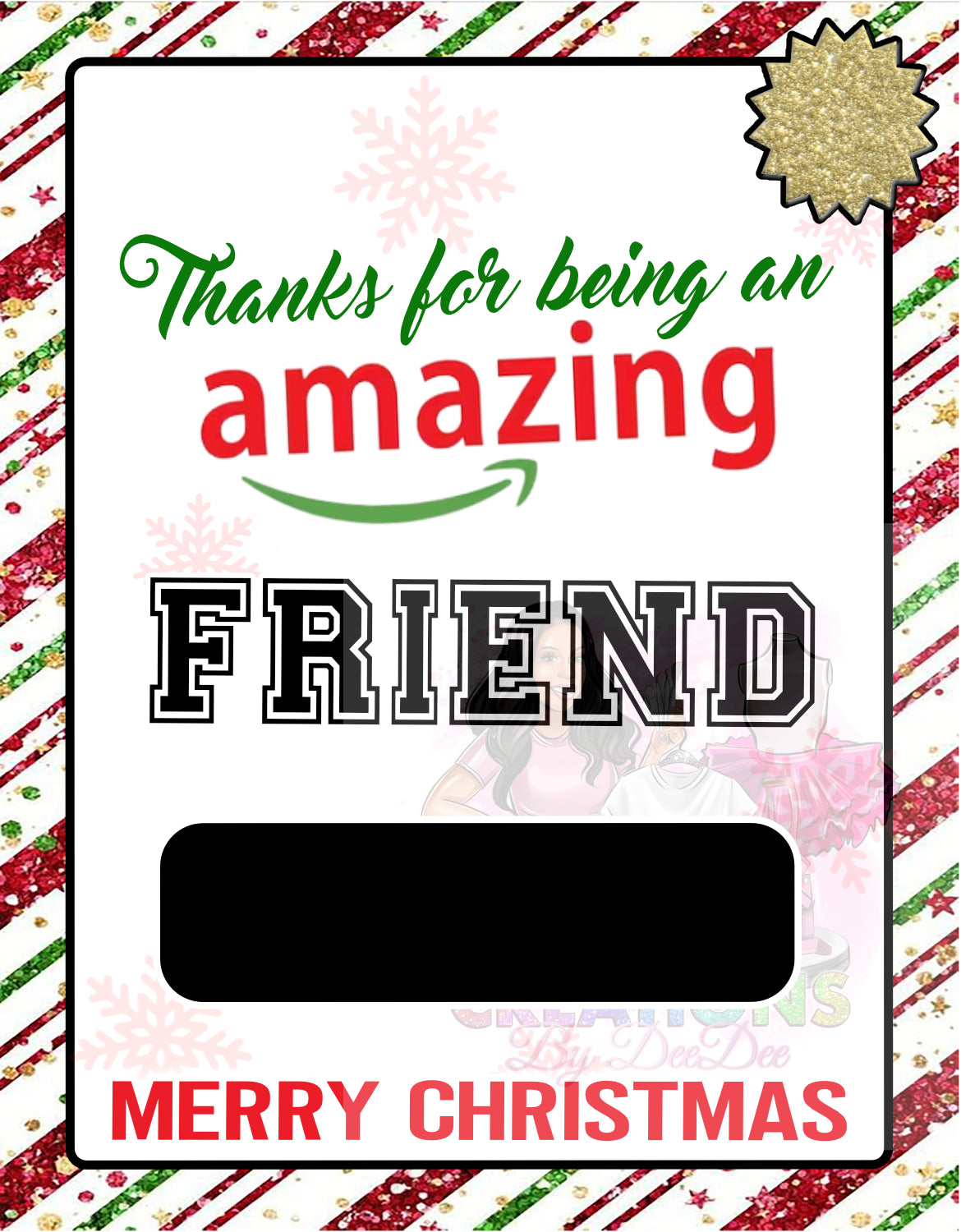 Thanks for being an amazing Friend - Money holder card